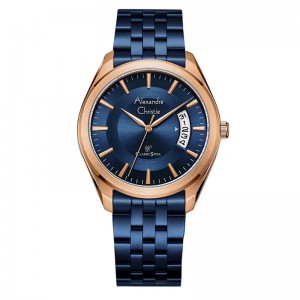 Alexandre Christie AC 8674 Rosegold Blue Man MDBURBU